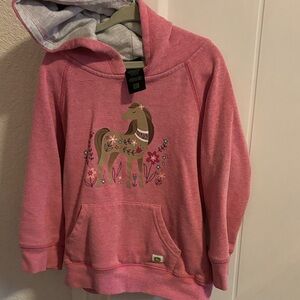 Pink Horse Graphic Kids Hoodie
